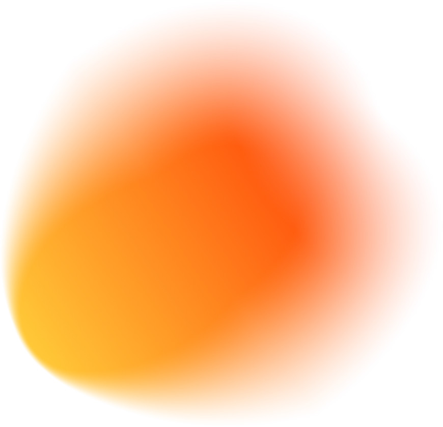 Orange Blob Element Design With Blur Gradient